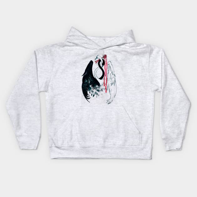 like swans Kids Hoodie by vodorod12